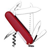Комплект Victorinox Ніж Camper Red 1.3613.71 + Чохол для ножа універсальний на липучці + Ліхтар