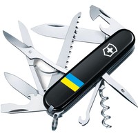 Фото Комплект Ніж Victorinox HUNTSMAN UKRAINE 1.3713.3_T1100u + Чохол із ліхтариком Police